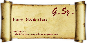 Gern Szabolcs névjegykártya