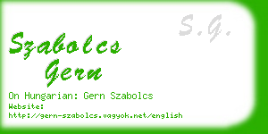 szabolcs gern business card